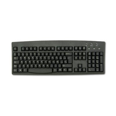 Keyboard SimplyPlugo Brand by Solidtek - Standard US English Black Wired USB Keyboard