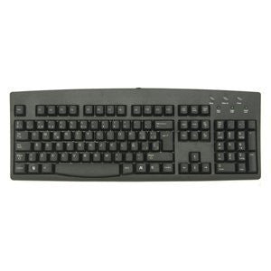 Standard English US Black Wired USB Keyboard SimplyPlugo Brand by Solidtek