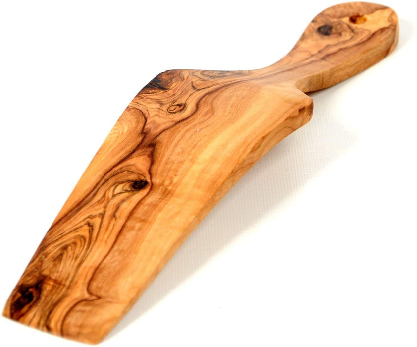 Olive Wood Wooden Spatula Server Pizza - Cake Holder- Cutter -Handmade and Hand Carved by artisans.