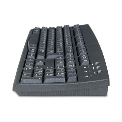 Standard English US Black Wired USB Keyboard SimplyPlugo Brand by Solidtek