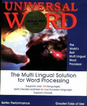 Universal Word Processor 2005 ML- 8 for Windows: European, Arabic, Hebrew, Cyrillic, Indian and Asian Languages: Albanian, Arabic, Armenian, Azeri-Arabic, Azeri-Cyrillic, Azeri-Turkish, Bengali, Bulgarian, Burmese, Byelorussian, Coptic, Croatian, Czech,