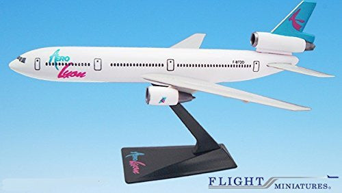 Aerolyon DC-10 Airplane Miniature Model Snap Fit Kit 1:250 Part# ADC-01000I-020