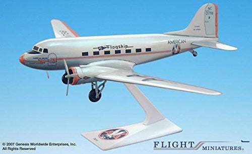 American Flagship Knoxville DC-3 Airplane Miniature Model Plastic Snap Fit 1:100 Part# ADC-00300C-004