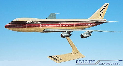 PEOPLExpress 747-100/200 Airplane Miniature Model Plastic Snap-Fit 1:250 Part# ABO-74710I-013