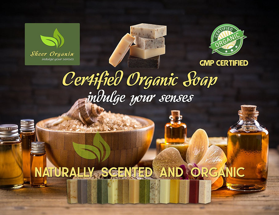 Certified Organic Sheer Organix Rejuvenative Herbal Soap Handmade in the USA, 4 oz. / 113g