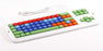 Clevy Color Coded French Computer Keyboard with Uppercase White Letter