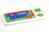 Swedish Color Coded Large Print Mechanical Computer Keyboard Uppercase
